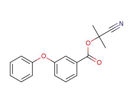 Molecular Structure of 1243274-72-7 (2-methyl-2-(3-phenoxybenzoyloxy)propionitrile)