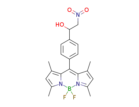 Molecular Structure of 1279701-22-2 (8-(4-(1-hydroxy-2-nitroethyl)phenyl)-4,4-difluoro-1,3,5,7-tetramethyl-4-bora-3a,4a-diaza-s-indacene)