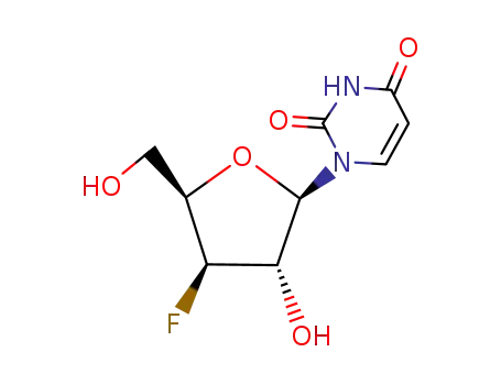 Molecular Structure of 129885-95-6 (3'-Deoxy-3'-fluoro-xylo-uridine)