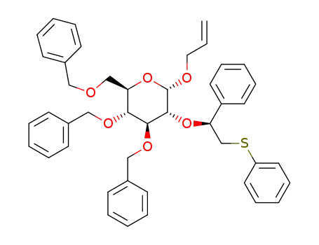 allyl 3,4,6-tri-O-benzyl-2-O-{(1S)-phenyl-2-phenylsulfanyl-ethyl}-α-D-glucopyranoside