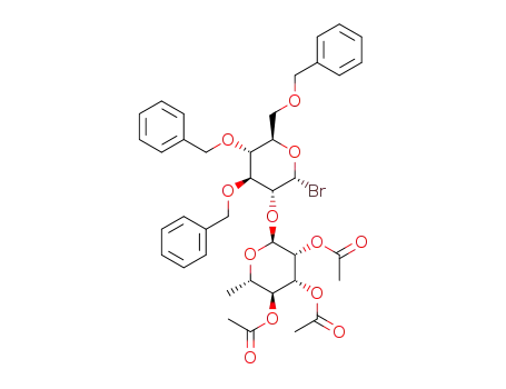 2-O-(2,3,4-tri-O-acetyl-α-L-rhamnopyranosyl)-3,4,6-tri-O-benzyl-α-D-glucopyranosyl bromide