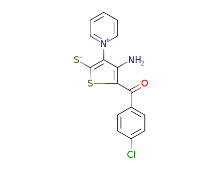 3-amino-2-(4-chlorobenzoyl)-4-(1-pyridinio)thiophene-5-thiolate