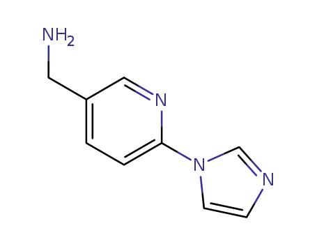 Molecular Structure of 914637-08-4 ([6-(1H-IMIDAZOL-1-YL)PYRIDIN-3-YL]METHYLAMINE)