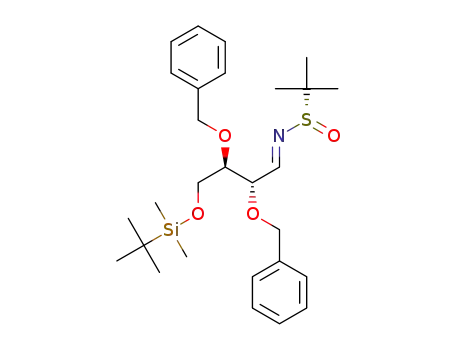 (+)-(SS,E,2S,3R)-N-[2,3-bis(benzyloxy)-4-(tert-butyldimethylsilyloxy)butylidene]-2-methylpropane-1-sulfinamide