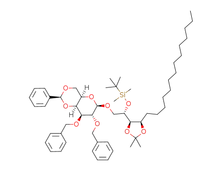 (2S,3R,4R)-2-tert-butyldimethylsilyloxy-3,4-O-isopropylideneoctadecyl-2,3-di-O-benzyl-4,6-O-benzylidene-β-D-galactopyranoside