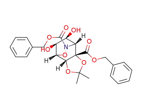 (3aR,4S,5S,6S,7R,7aS)-dibenzyl 5,6-dihydroxy-2,2-dimethylhexahydro-4,7-(epoxyimino)benzo[d][1,3]dioxole-7a,8-dicarboxylate