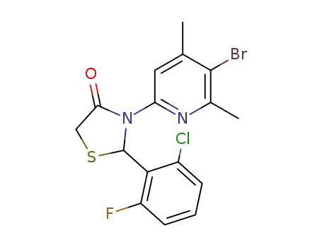 3-(5-bromo-4,6-dimethylpyridin-2-yl)-2-(2-chloro-6-fluorophenyl)thiazolidin-4-one