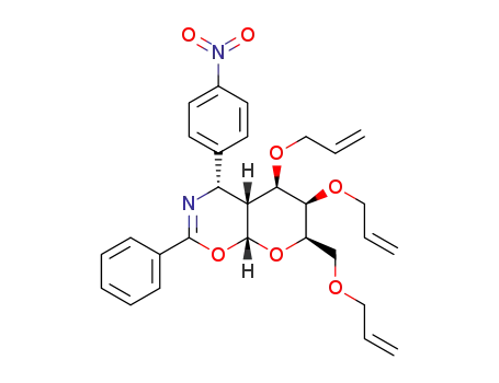 (4S,5R,6R,8aR)-5,6-bis-allyloxy-7-allyloxymethyl-4-(4-nitro-phenyl)-2-phenyl-4a,6,7,8a-tetrahydro-4H,5H-pyrano[3,2-e][1,3]oxazine