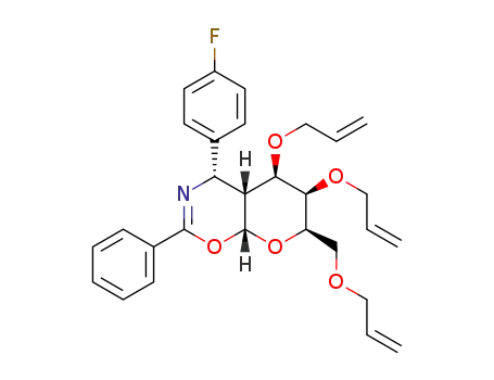 (4S,5R,6R,8aR)-5,6-bis-allyloxy-7-allyloxymethyl-4-(4-fluoro-phenyl)-2-phenyl-4a,6,7,8a-tetrahydro-4H,5H-pyrano[3,2-e][1,3]oxazine
