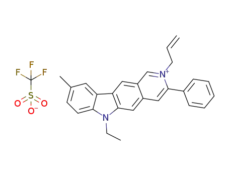 2-allyl-6-ethyl-9-methyl-3-phenyl-6H-pyrido[4,3-b]carbazol-2-ium triflate