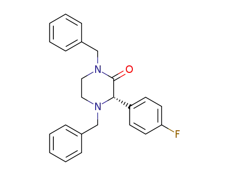 1,4-dibenzyl-(S)-3-(4-fluorophenyl)-2-piperazinone