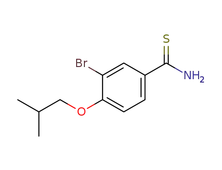 Molecular Structure of 208665-96-7 (3-Bromo-4-isobutoxybenzothioamide)
