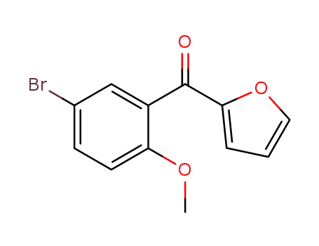 Molecular Structure of 62457-33-4 (Methanone, (5-bromo-2-methoxyphenyl)-2-furanyl-)