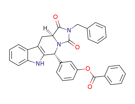 (5R,11aS)-2-benzyl-5-(3-benzoyloxyphenyl)-6H-1,2,3,5,11,11a-hexahydroimidazo[1,5-b]-β-carboline-1,3-dione
