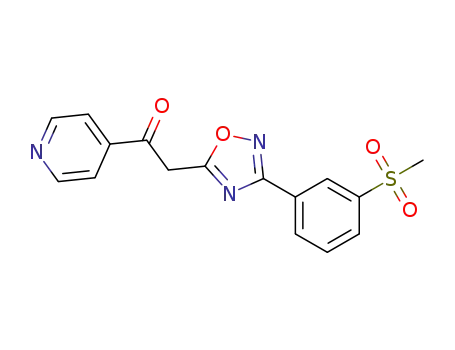 2-{3-[3-(methylsulfonyl)phenyl]-1,2,4-oxadiazol-5-yl}-1-pyridin-4-ylethanone