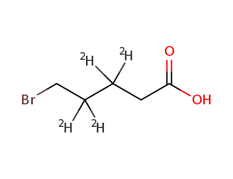 Molecular Structure of 42932-62-7 (5-BROMOPENTANOIC-3,3,4,4-D4 ACID)
