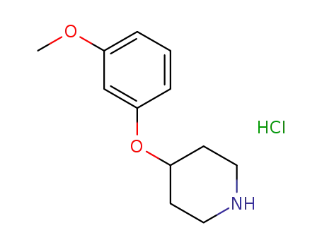 Molecular Structure of 1166820-47-8 (4-(3-methoxyphenoxy)piperidine hydrochloride)