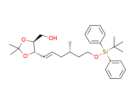 ((4S,5S)-5-((S,E)-6-((tert-butyldiphenylsilyl)oxy)-4-methylhex-1-en-1-yl)-2,2-dimethyl-1,3-dioxolan-4-yl)methanol