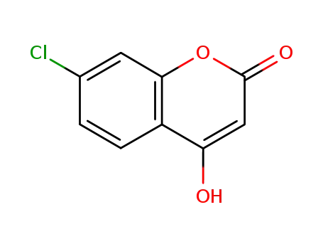 Molecular Structure of 18735-81-4 (2H-1-Benzopyran-2-one, 7-chloro-4-hydroxy-)