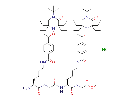 HCl*bis[Lys(4-[1-{1-tert-butyl-3,3,5,5-tetraethylpiperazin-2-on-1-yloxy}ethyl]benzoyl)-Gly]-OMe