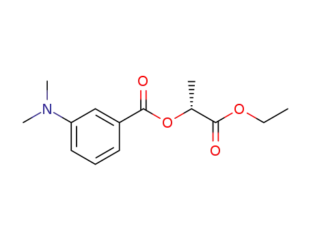 Molecular Structure of 1259030-70-0 ((R)-1-ethoxy-1-oxopropan-2-yl 3-(dimethylamino)benzoate)