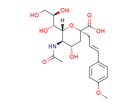 (E)-5-acetamido-2,6-anhydro-3,5-dideoxy-2-C-(3-(4-methoxy-phenyl)-prop-2-enyl)-D-erythro-L-manno-nononic acid