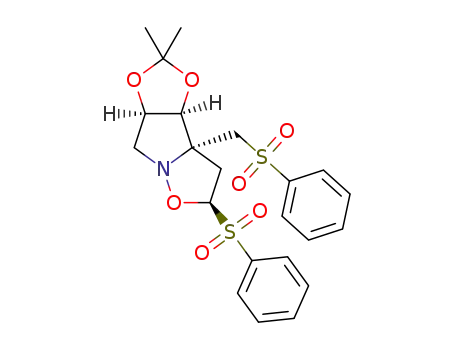 (2R,3aR,4S,5R)-2-phenylsulfonyl-3a-phenylsulfonylmethyl-4,5-isopropylidenedioxy-hexahydropyrrolo[1,2-b]isoxazole
