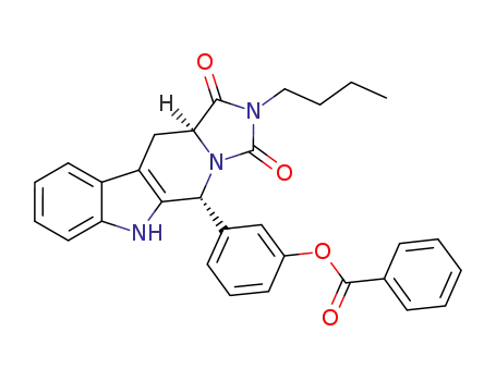 (5R,11aS)-2-butyl-5-(3-benzoyloxyphenyl)-6H-1,2,3,5,11,11a-hexahydroimidazo[1,5-b]-β-carboline-1,3-dione