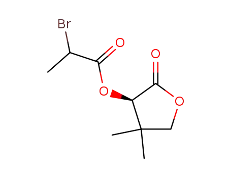 Molecular Structure of 690271-97-7 (2-Bromo-propionic acid (R)-4,4-dimethyl-2-oxo-tetrahydro-furan-3-yl ester)