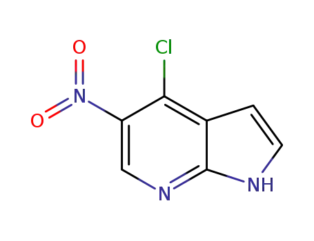 Molecular Structure of 1245645-97-9 (4-Chloro-5-nitro-1H-pyrrolo[2,3-b]pyridine)