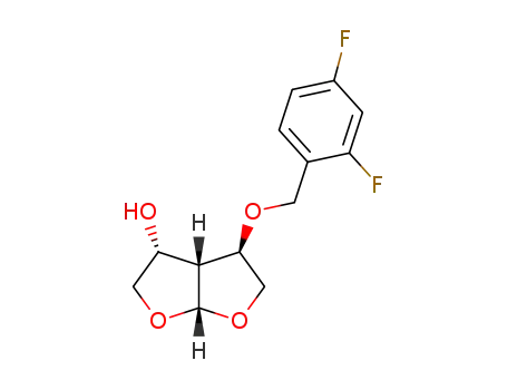 Molecular Structure of 1292810-85-5 ((1S,4R,5R,6R)-4-(2,4-difluorobenzyloxy)-6-hydroxy-2,8-dioxa-bicyclo[3.3.0]octane)