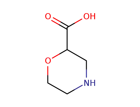 Molecular Structure of 154731-81-4 ((S)-morpholine-2-carboxylic acid)