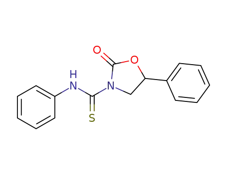 Molecular Structure of 57795-07-0 (2-oxo-N,5-diphenyl-1,3-oxazolidine-3-carbothioamide)