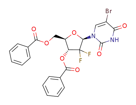 1-(3,5-di-O-benzoyl-2-deoxy-2,2-difluoro-β-D-erythro-pentofuranos-1-yl)-5-bromouracil