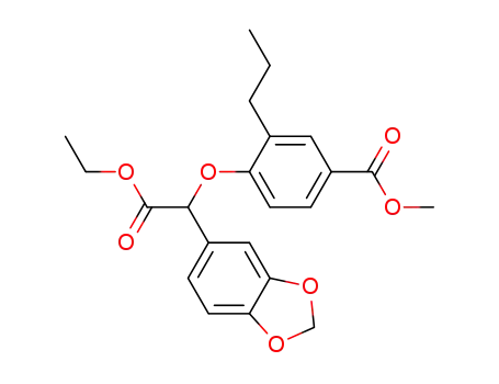 1,3-Benzodioxole-5-acetic acid,
a-[4-(methoxycarbonyl)-2-propylphenoxy]-, ethyl ester