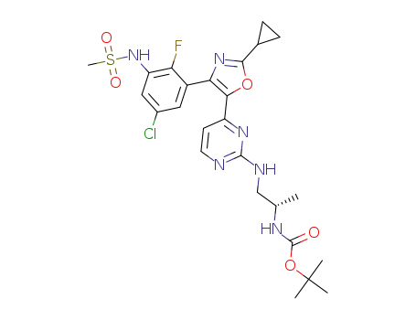 (S)-tert-butyl-1-(4-(4-(5-chloro-2-fluoro-3-(methylsulfonamido)phenyl)-2-cyclopropyloxazol-5-yl)pyrimidin-2-ylamino)propan-2-ylcarbamate