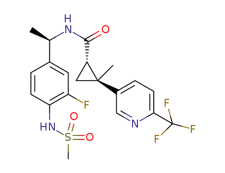 (1S,2S)-N-[(1R)-1-{3-fluoro-4-[(methylsulfonyl)amino]phenyl}ethyl]-2-methyl-2-[6-(trifluoromethyl)pyridin3-yl]cyclopropanecarboxamide