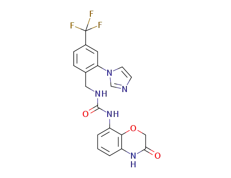 1-[[2-(imidazol-1-yl)-4-(trifluoromethyl)phenyl]methyl]-3-(3-oxo-4H-1,4-benzoxazin-8-yl)urea