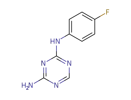 Molecular Structure of 1549-50-4 (N-(4-FLUORO-PHENYL)-[1,3,5]TRIAZINE-2,4-DIAMINE)