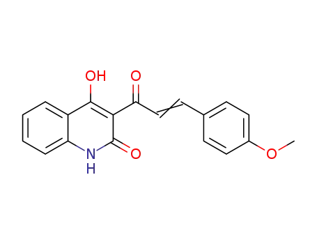 Molecular Structure of 163232-52-8 (4-hydroxy-3-[3-(4-methoxyphenyl)-1-oxo-2-propen-1-yl]-2(1Η)-quinolinone)