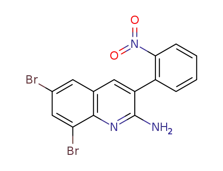 Molecular Structure of 1257316-85-0 (6,8-dibromo-3-(2-nitrophenyl)quinolin-2-amine)