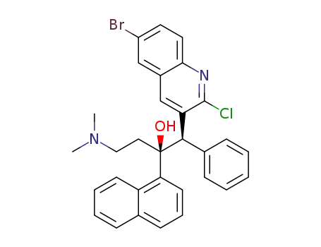 (1R,2S)-4-dimethylamino-2-(1-naphthyl)-1-phenyl-(6-bromo-2-chloro-quinolin-3-yl)-butan-2-ol