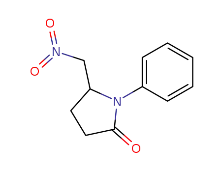 Molecular Structure of 58804-70-9 (2-Pyrrolidinone, 5-(nitromethyl)-1-phenyl-)