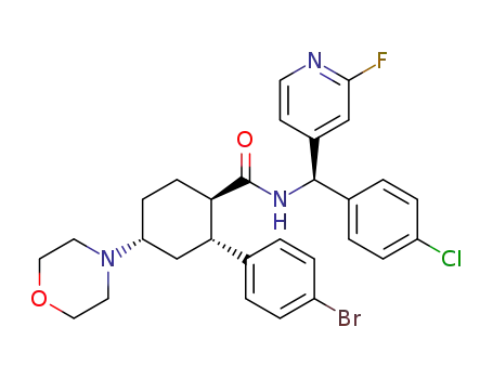 (1R,2R,4R)-2-(4-bromophenyl)-N-[(4-chlorophenyl)((R)-2-fluoropyridin-4-yl)methyl]-4-morpholin-4-ylcyclohexanecarboxamide