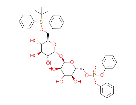 6-O-tert-butyldiphenylsilyl-6'-O-diphenoxyphosphoryl-D-trehalose
