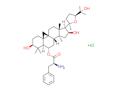 2-(L)-amino-3-phenyl-propionic acid 3β,16β-dihydroxy-17-[5-(1-hydroxy-1-methyl-ethyl)-2-methyl-tetrahydro-furan-2-yl]-4,4,13,14-tetramethyl-tetradecahydro-cyclopropa[9,10]cyclopenta[a]phenanthren-6α-yl ester hydrochloride