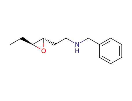Molecular Structure of 795280-56-7 (Oxiraneethanamine,3-ethyl-N-(phenylmethyl)-,(2R,3S)-rel-(9CI))