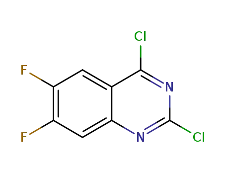 Molecular Structure of 774212-69-0 (2,4-DICHLORO-6,7-DIFLUOROQUINAZOLINE)