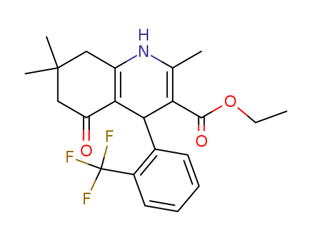 3-Quinolinecarboxylicacid,1,4,5,6,7,8-hexahydro-2,7,7-trimethyl-5-oxo-4-[2-(trifluoromethyl)phenyl]-,ethyl ester