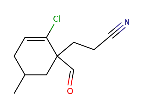 3-(2-chloro-1-formyl-5-methylcyclohex-2-enyl)propanenitrile